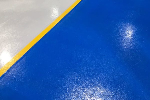 blue resin flooring