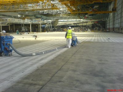 heathrow hangar floor preparation